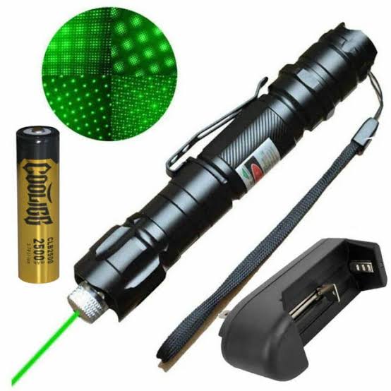 green Laser Light High Power Green Laser Pointer 10KM Long Range Rechargeable 18650 Battery | Star Cap Effect | Metal Body | Outdoor Beam Light | Astronomy Laser | Strong Green Beam | L.K. Mart | Laser Torch for Camping, Hiking, Presentation, Night Use