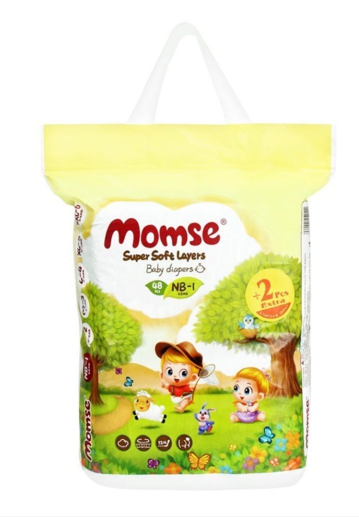Momse Baby Diaper Economy Pack Newborn (48 Pcs)
