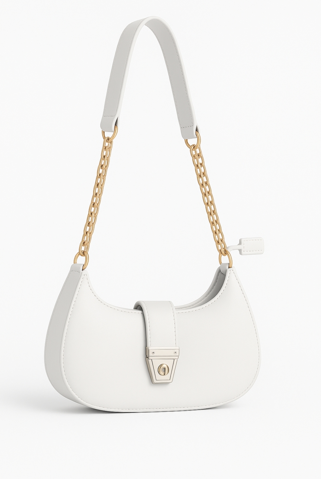 ✨ Women’s Shoulder Bag – Crossbody and Shoulder Handbag 👜 with Golden Chain Strap & Lock 🔒