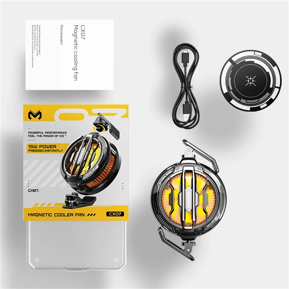 MEMO CX07 CX08 & CX15 Mobile Phone Cooler Magnetic Cooling Fan Case Radiator For PUBG Gaming Back Clip Cool Heat Sink For Smartphones