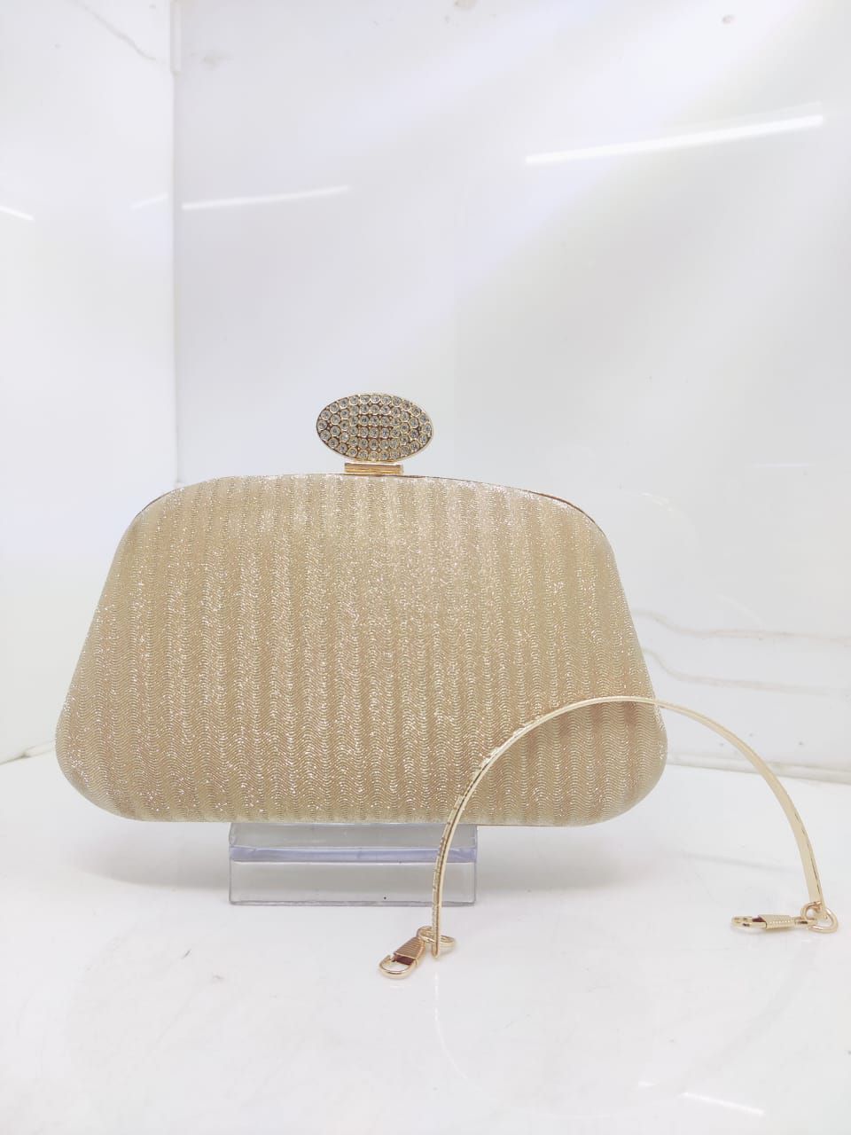 bridal clutch with metal Handle