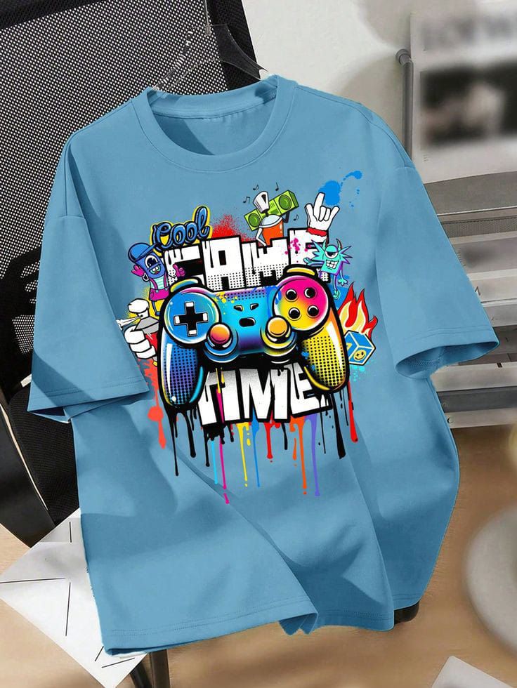 Half Sleeves T-Shirt DTF Printed For Man's