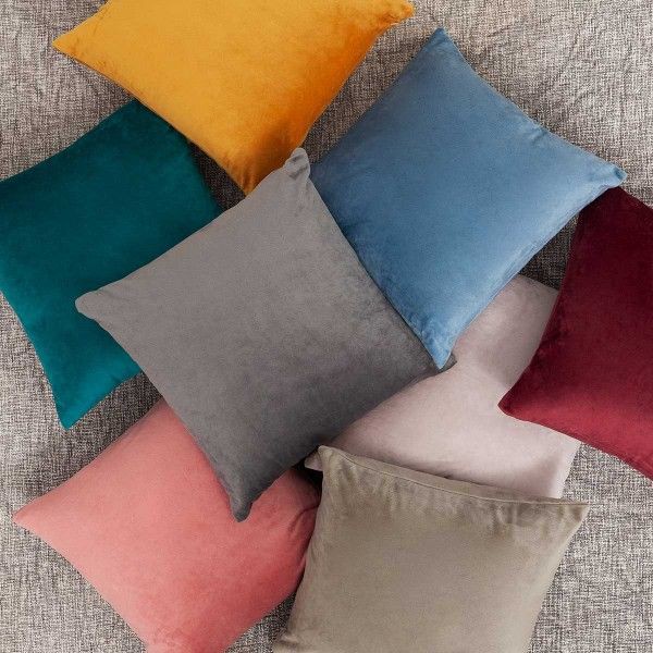 Plain Velvet Cushion Covers 16"×16" Inches By Ayat Bedding