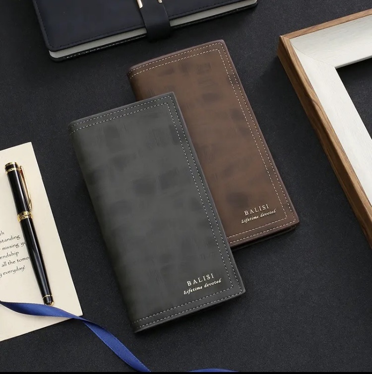 BALISI Men’s Slim Long Wallet PU Leather Wallet Ultra Slim & Luxury Wallet With Card Holder Capacity