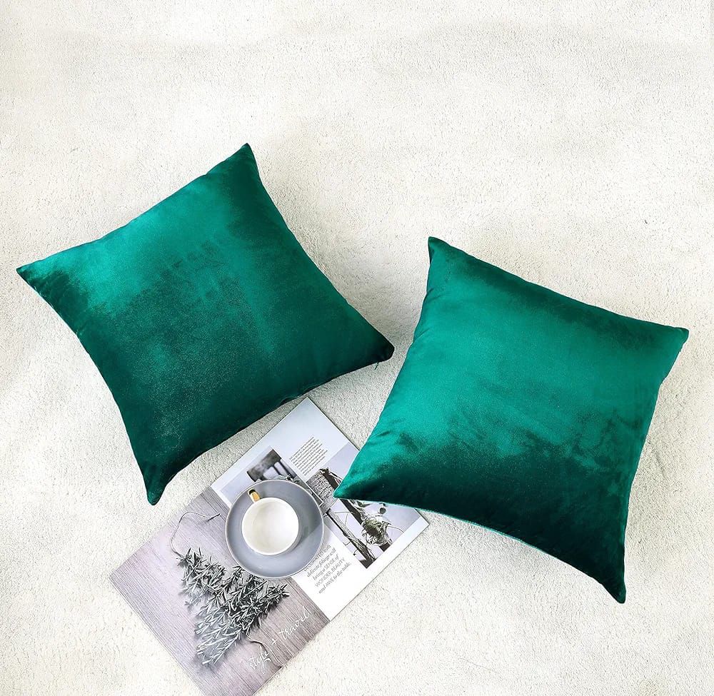 Plain Velvet Cushion Cover  Size 18 by 18 Inche's By Choice Now