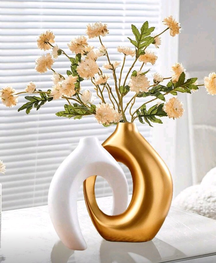 Set of 2 Vase  l Couple vase l mini flower beautiful concrete vase