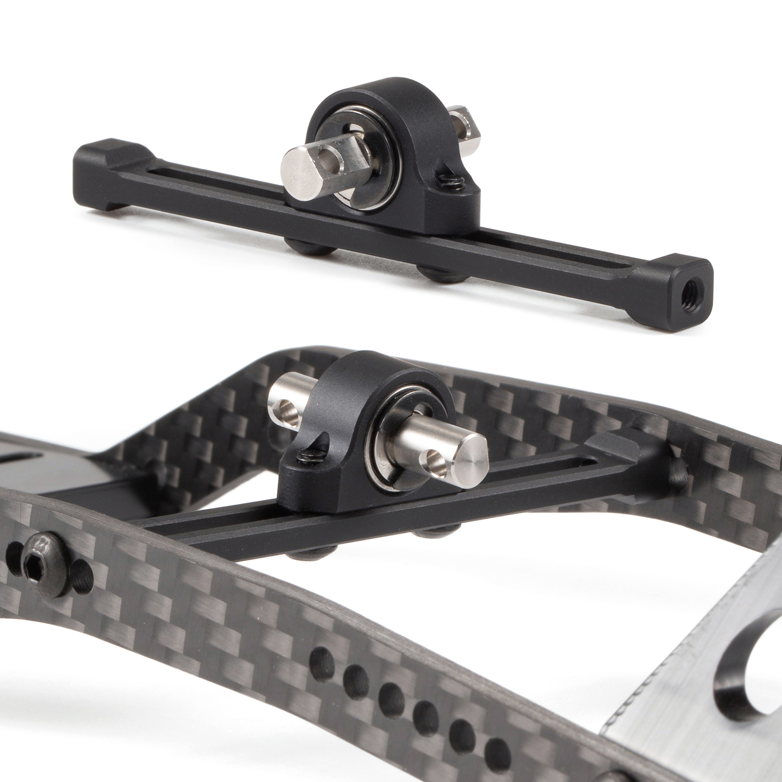 Aluminum Adjustable Carrier Bearing Assembly Cross Member for 1/10 RC Crawler LCG Chassis Cheater Rigs 1.9 Shafty Comp Builds