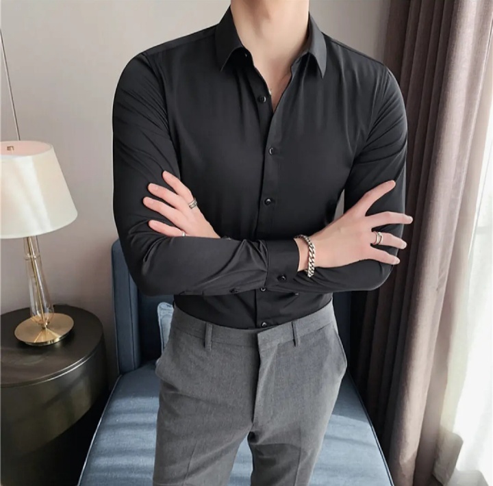 Black  Dress Shirt for Men in sale