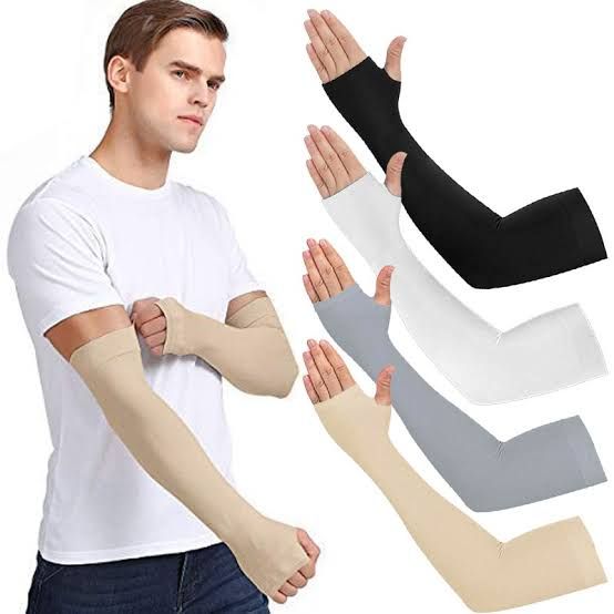 UV Protection Cooling Arm Sleeves For Men And Women Summer Compression Sports Arm Warmers With Thumb Hole Cycling