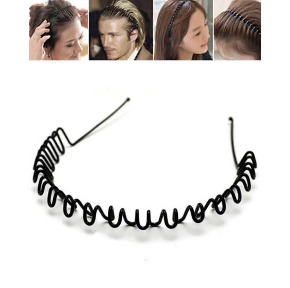 Boy hair band - Zig Zag Hair Band - Sports Hair Band - Black Hair Band for Mens