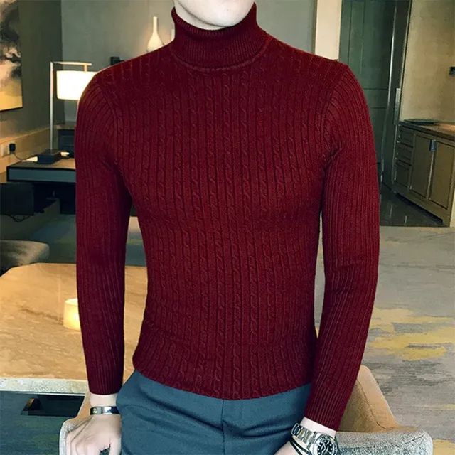 High Neck For Mens Boys Slim Fit high neck for men winter Long Sleeve Turtleneck
