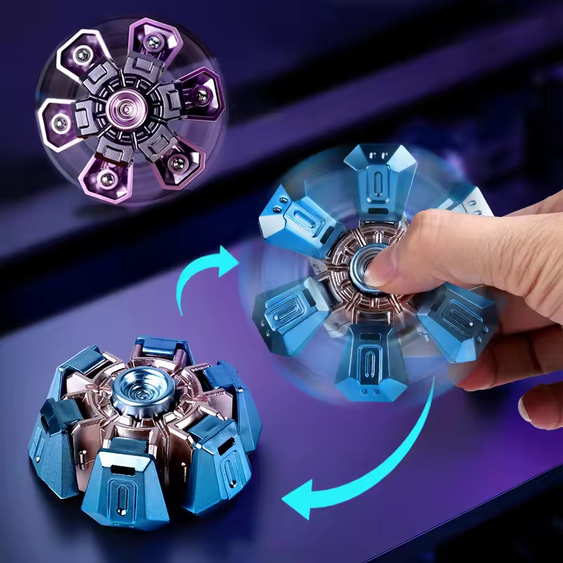 Telescopic Mechanical Metal Fidget Spinner EDC Handheld Stress Relief Gadget Transformable Anti-Anxiety Adult Focus Hobby 