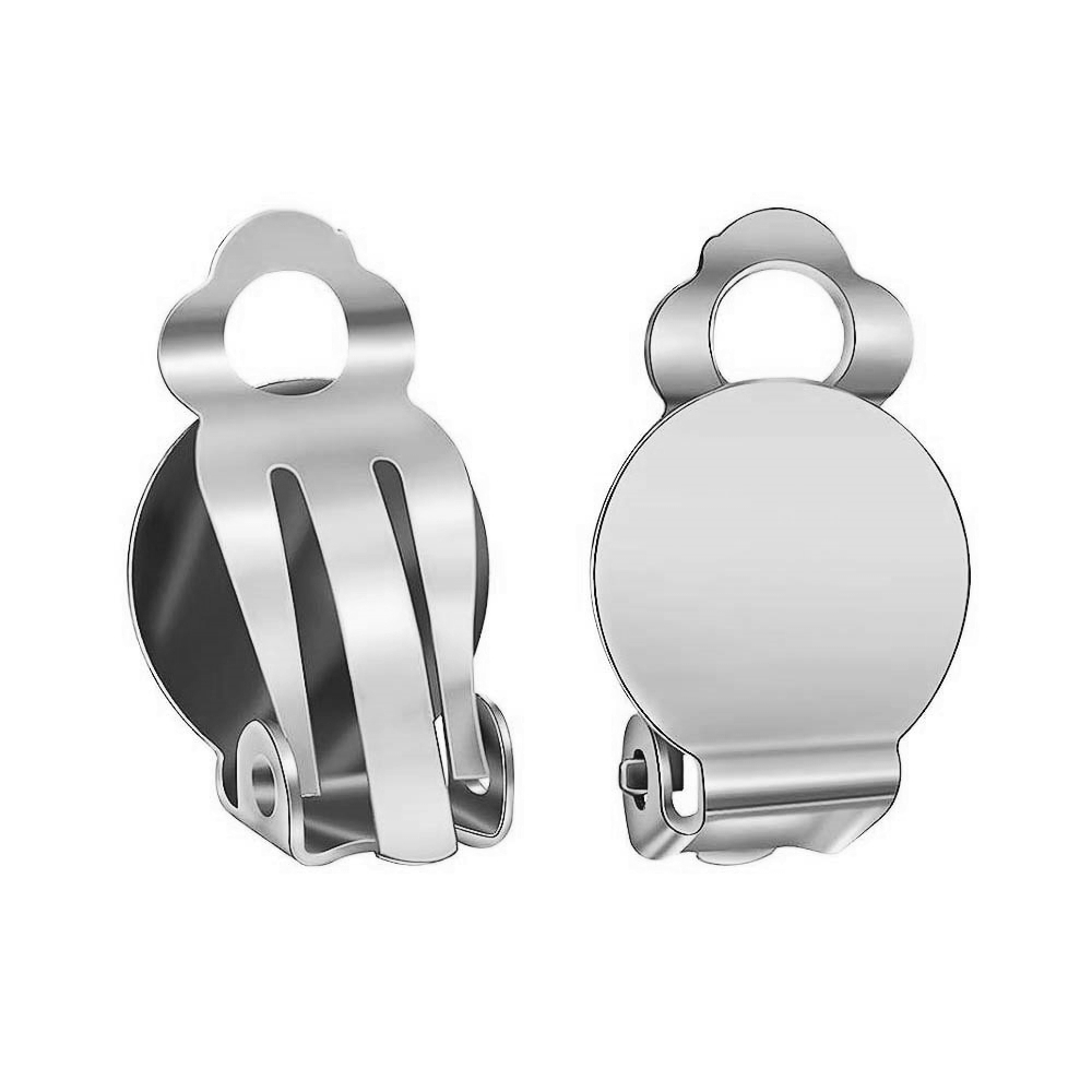 50pcs Earring Clip Backs Converters Pierced Clip-on Earring Converter Components Findings for DIY None Pierced Ears Jewelry