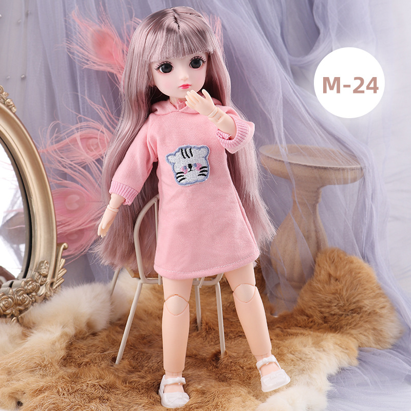 12 Inch 30 CM Bjd Anime Doll With Clothes Kids Girls 4 To 16 Years Dollhouse Accessories Skirt Hat Headdress Dress Up DIY Toys Daraz.pk