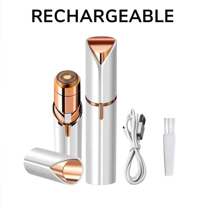 Professional Rechargeable Hair Remover Machine for Women - Painless Electric Facial Hair Trimmer & Body Shaver for Face, Upper Lip, Bikini & Legs - Cordless & Portable