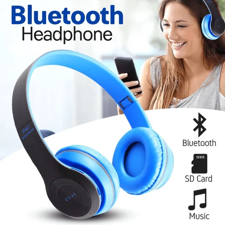 Special Edition P47 Headphone with Pop Window Over The Ear Wireless Bluetooth Headphone Support Sd Card use