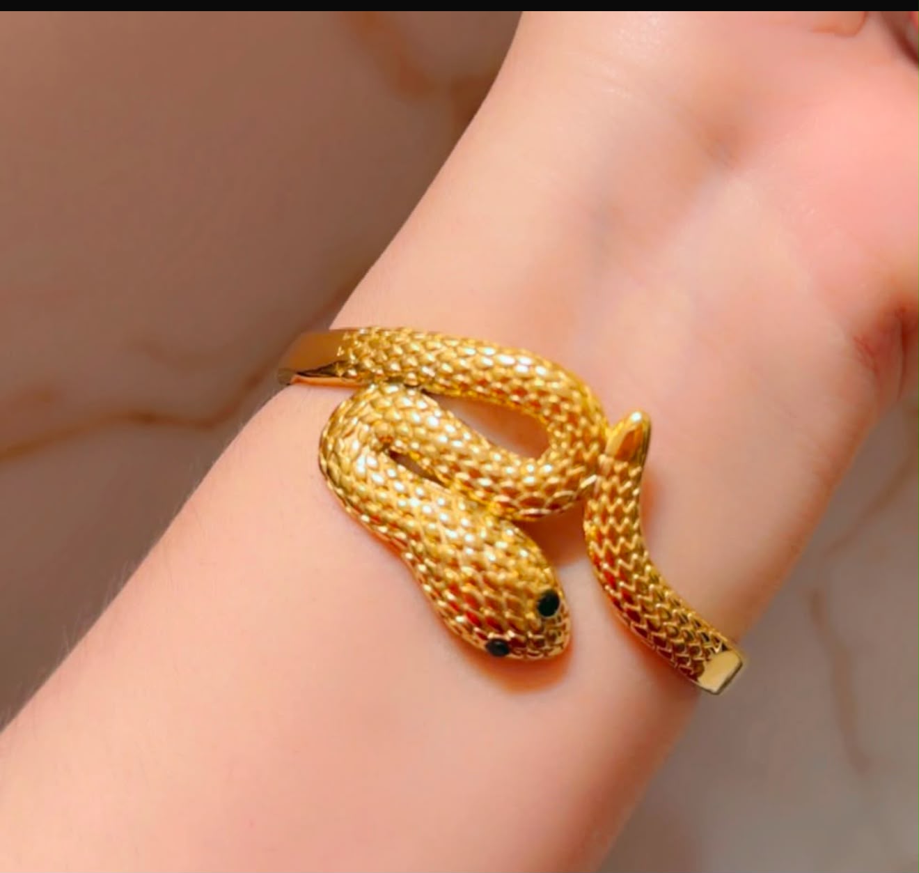 Stainless steel Luxury snake Handcuff bracelet