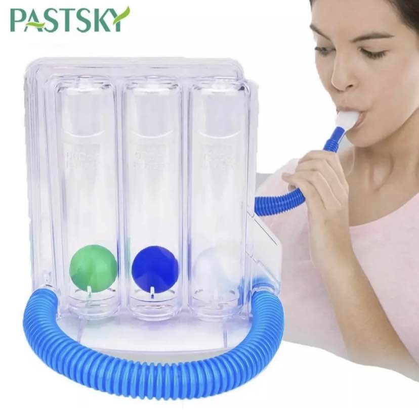 Breathing Trainer Device Exercise Breathing Exerciser Lung Three Ball Incentive Respiratory Incentive Training Spirometer