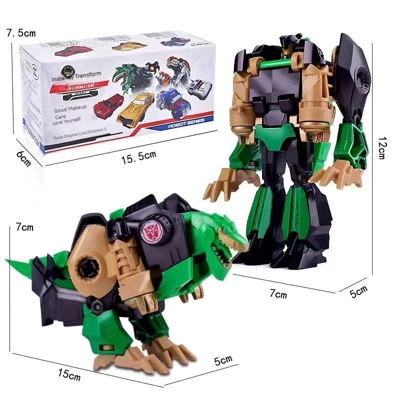 Popular One-Touch Transforming Robot Toy, Car/Dinosaur Style Figure, Transforming Robot Toy for Children Aged 3 and Above