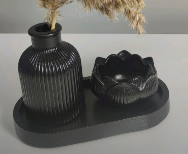 3 Pcs Set of Home Decor | Vases & Vessels | Decorative Bowls | Aromatherapy Candles | Home Fragnance