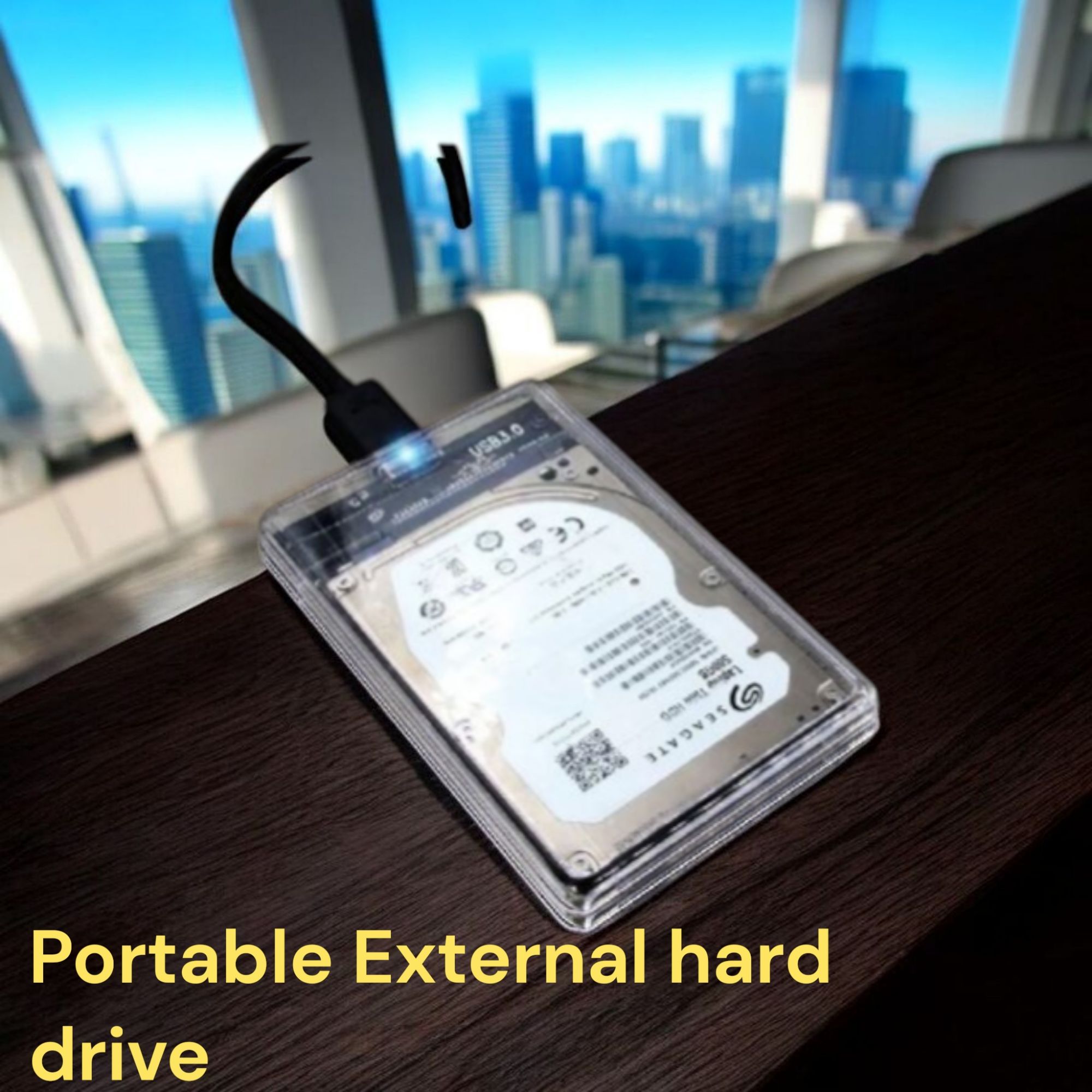 USB 3.0 External portable Transparent hard drive for Pc Laptop Mobile and Ps4 250gb 320hb 500gb 640gb 750gb 1tb 2tb