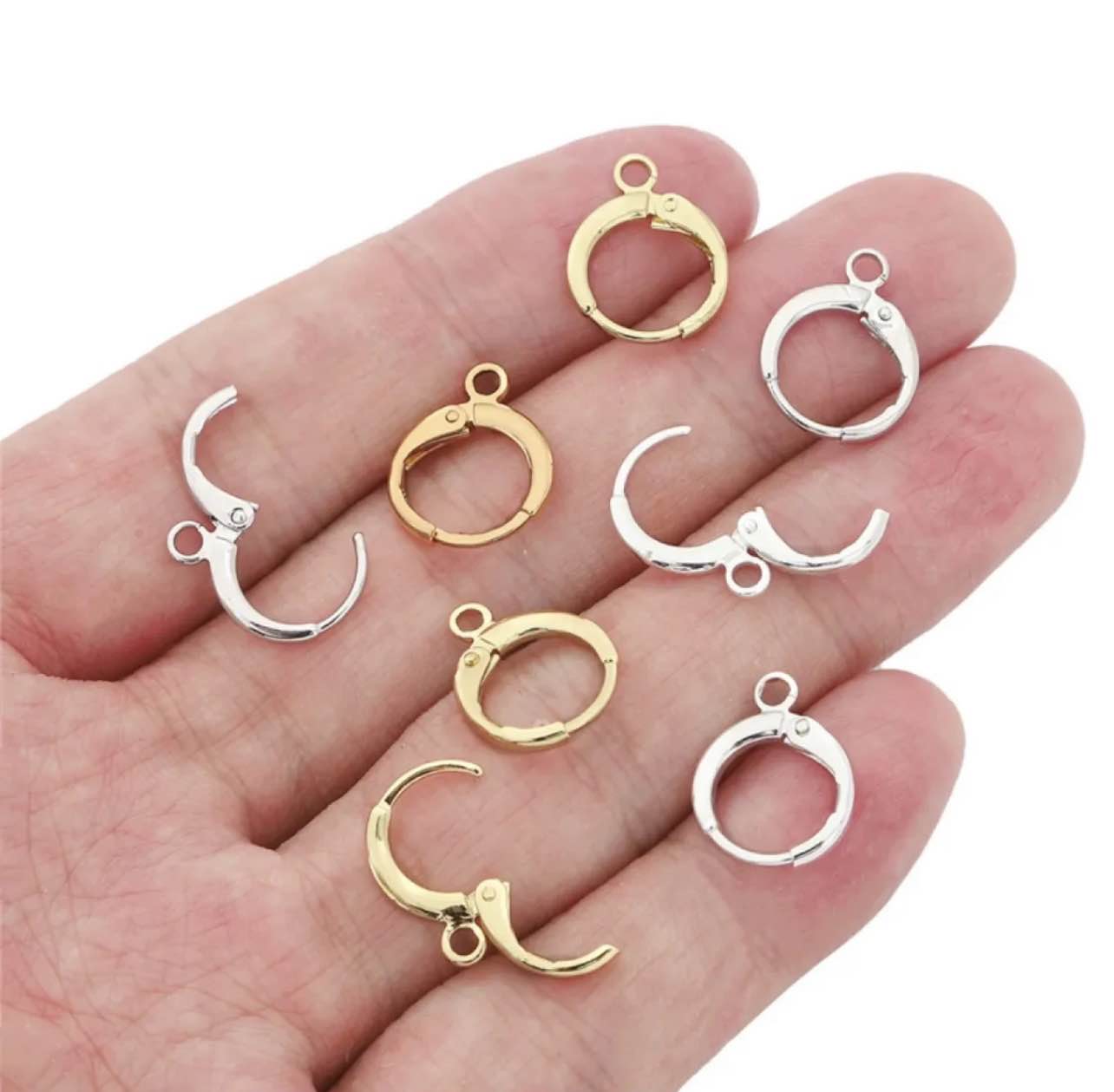 10/20Pcs French Earring Hooks Earwire Clasps | DIY Earrings Base Fittings for Jewelry Making Accessories | Falcon Traders Faisalabad