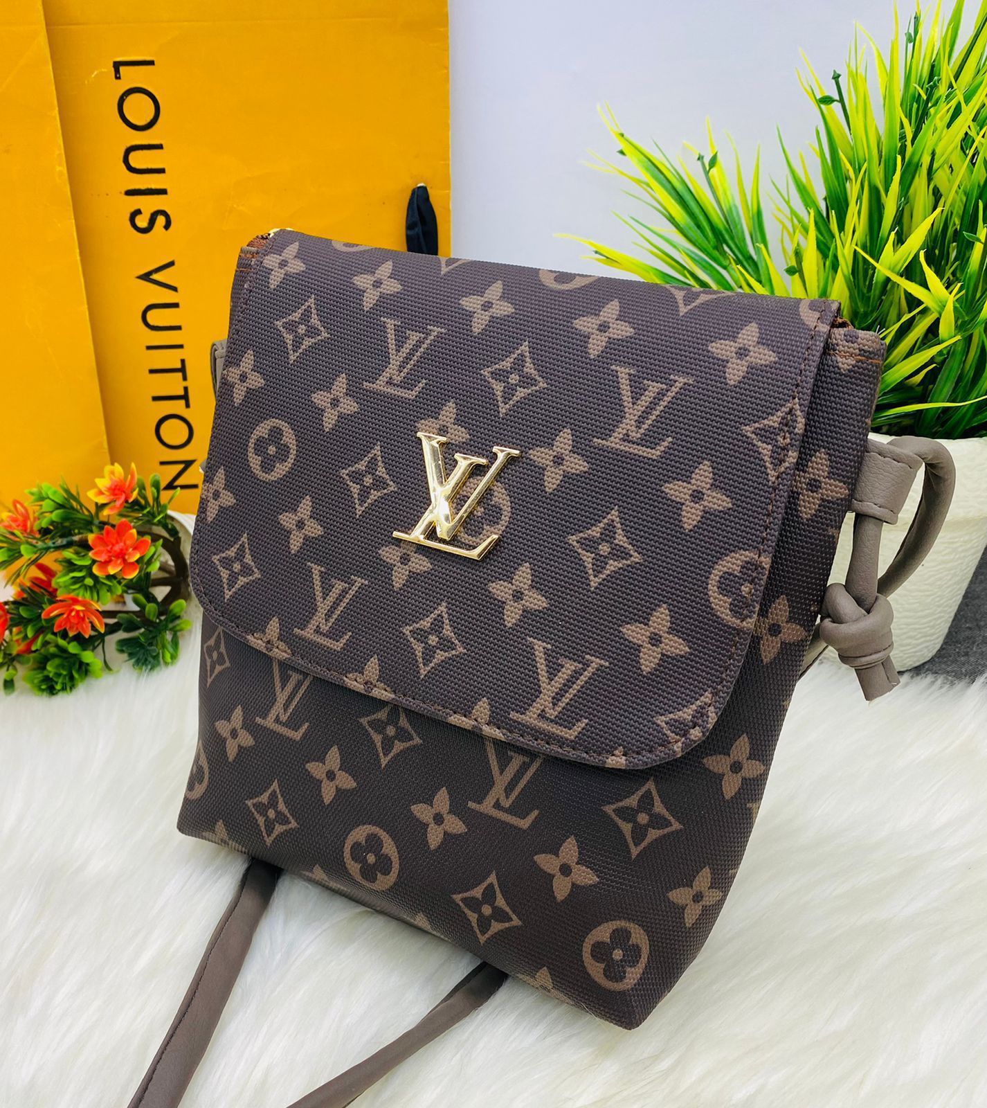 Louis Vuitton ( LV) very famous and stylish bags with a beautiful brand  logo and its in 6 lavish colours for girls and women