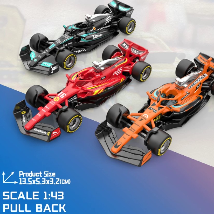 1:43 Diecast Formula 1 Racing Car #16  Metal Alloy Vehicle Model Mini Toy Desktop Decoration Birthday  for Boys