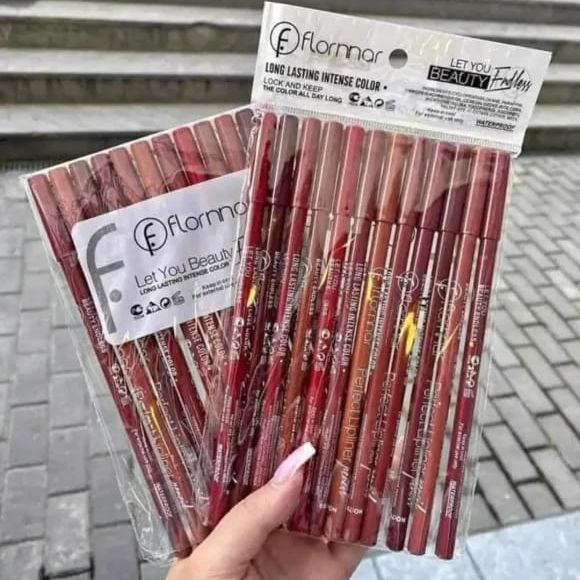 Pack of 12/6 LipPencils – Flormar Lip Pencils Set Featuring Smooth, Long Lasting & Highly Pigmented Shades | Premium Flormar Lip Pencil Collection for Perfect Lip Lining, Definition & Professional Makeup Finish by Gleam & Grace
