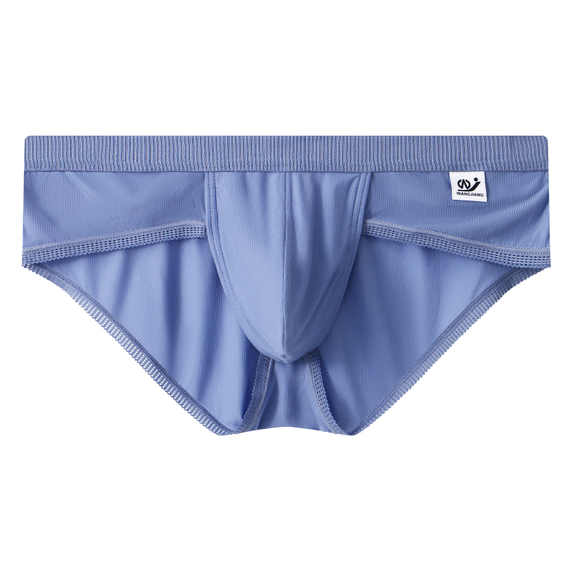 Men's Briefs Ice Silk Underwear Seamless Breathable Low Waist Panties Shorts