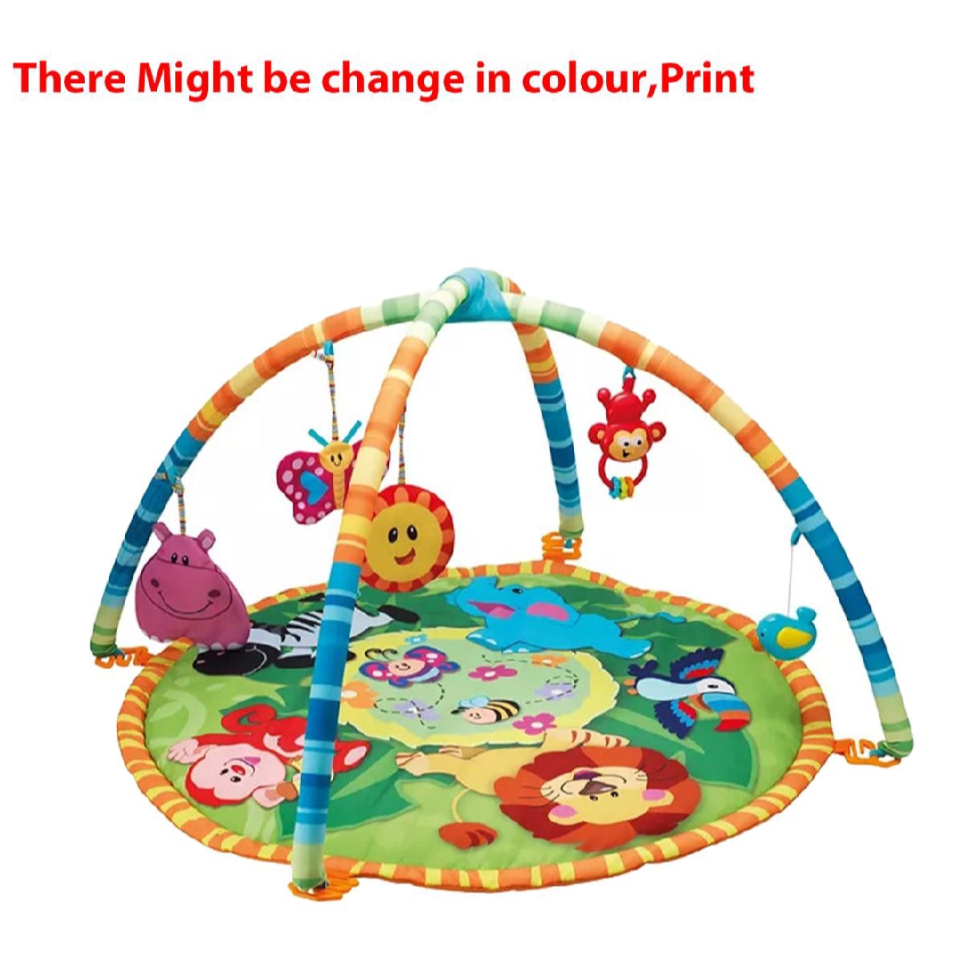 Soft & Colorful Baby Play Gym Mat Fun Indoor Activity Set with Rattles
