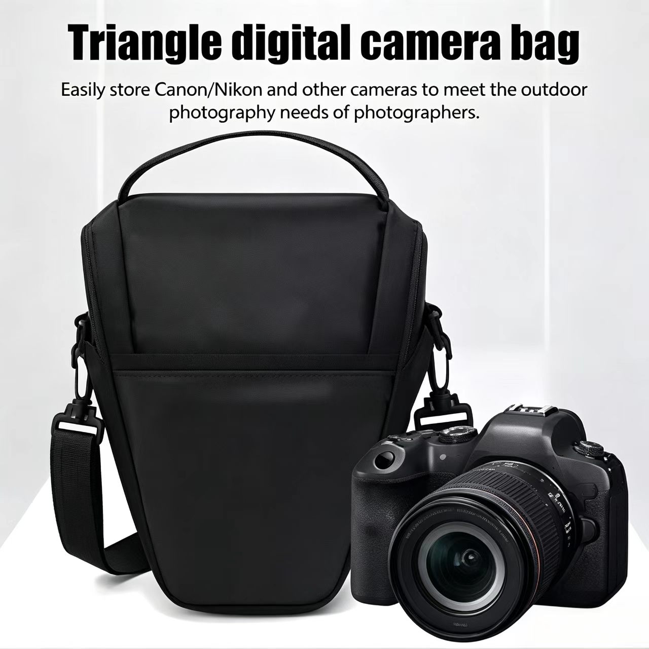 Triangle Digital Camera Bag Single Shoulder Photography Bag Inner Pocket Micro Single Telephoto Machine Storage Bag Por