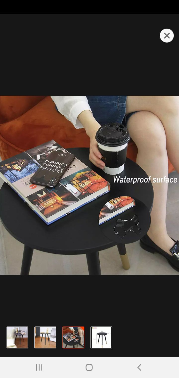 Black coffee table . folding table