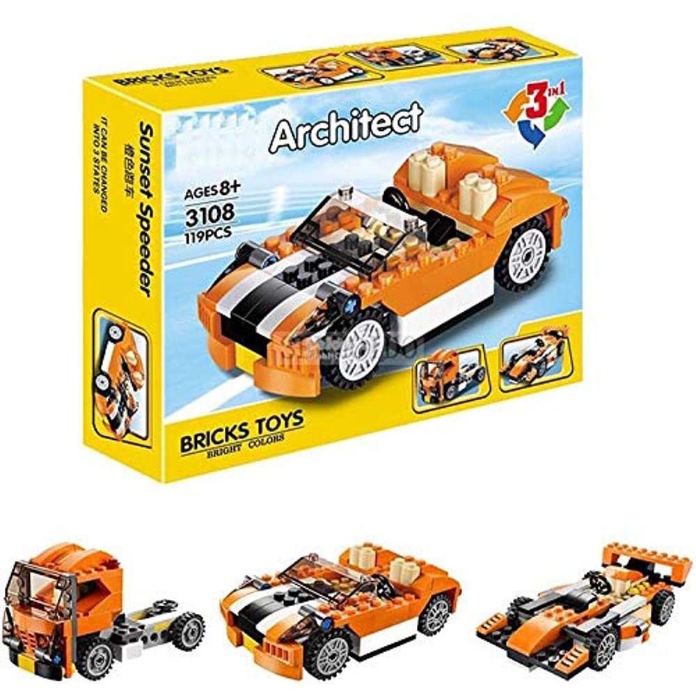 PLUSPOINT Decool 3 in 1 Model (Sports Car, Racing F1 Car, Truck ) Building Block Brick Educational DIY Toys for Kids
2
Decool Architect Series 3 in 1 Construction Engineering Building Blocks for Boys and Girls
The constructor "Machine. 3 in 1" Compatibili