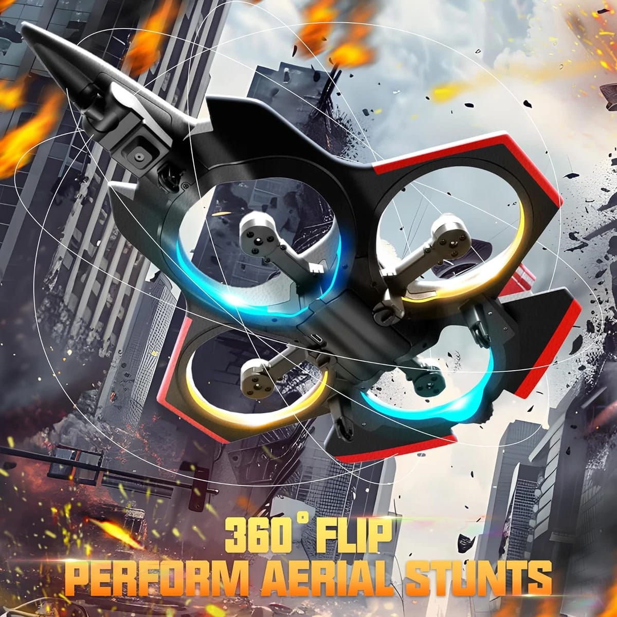 Fighter Jet Remote Control Airplane Toy for Kids | RC Fighter Jet Plane with Lights & Long Range | 360 Flip Stunt Roll & Rechargeable Remote Control Aircraft