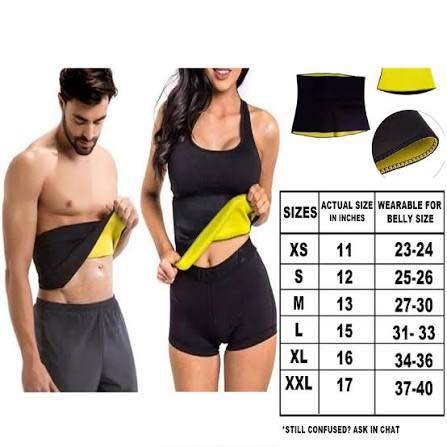 Hot Slim Belt for Men & Women – Waist Trainer Sweat Belt | Tummy Fat Burner, Slimming & Weight Loss Support