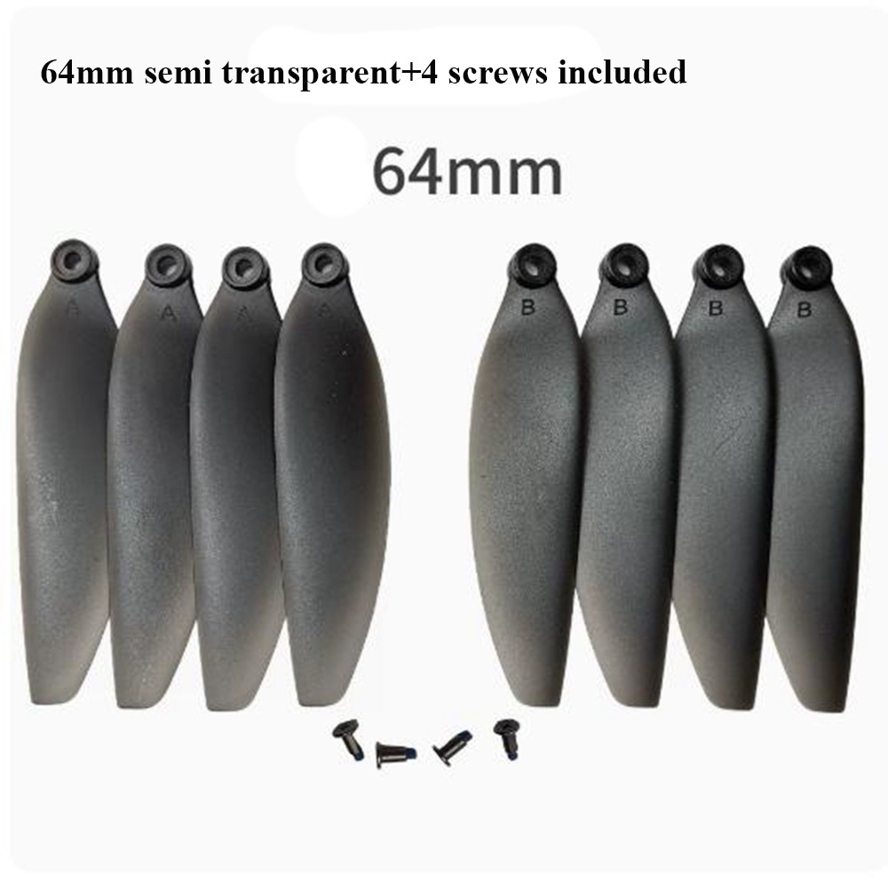 64mm/70mm Universal Folding Propeller Blades Plastic Black Remote Control Parts 64mm/70mm Quadcopter Spare Blade