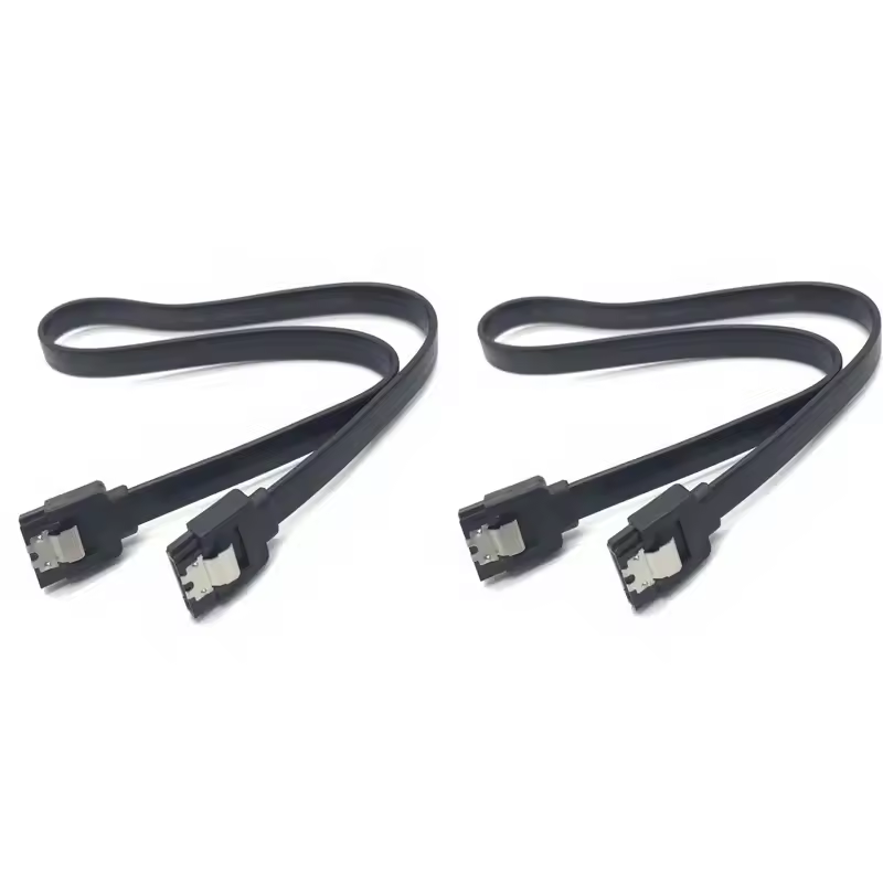 Cable 90 Degree SATA Cable SATA III 6Gbps Right Angle Data Cable for SSD, HDD, CD/DVD Drives, Hard Drive, Gaming PC, Desktop