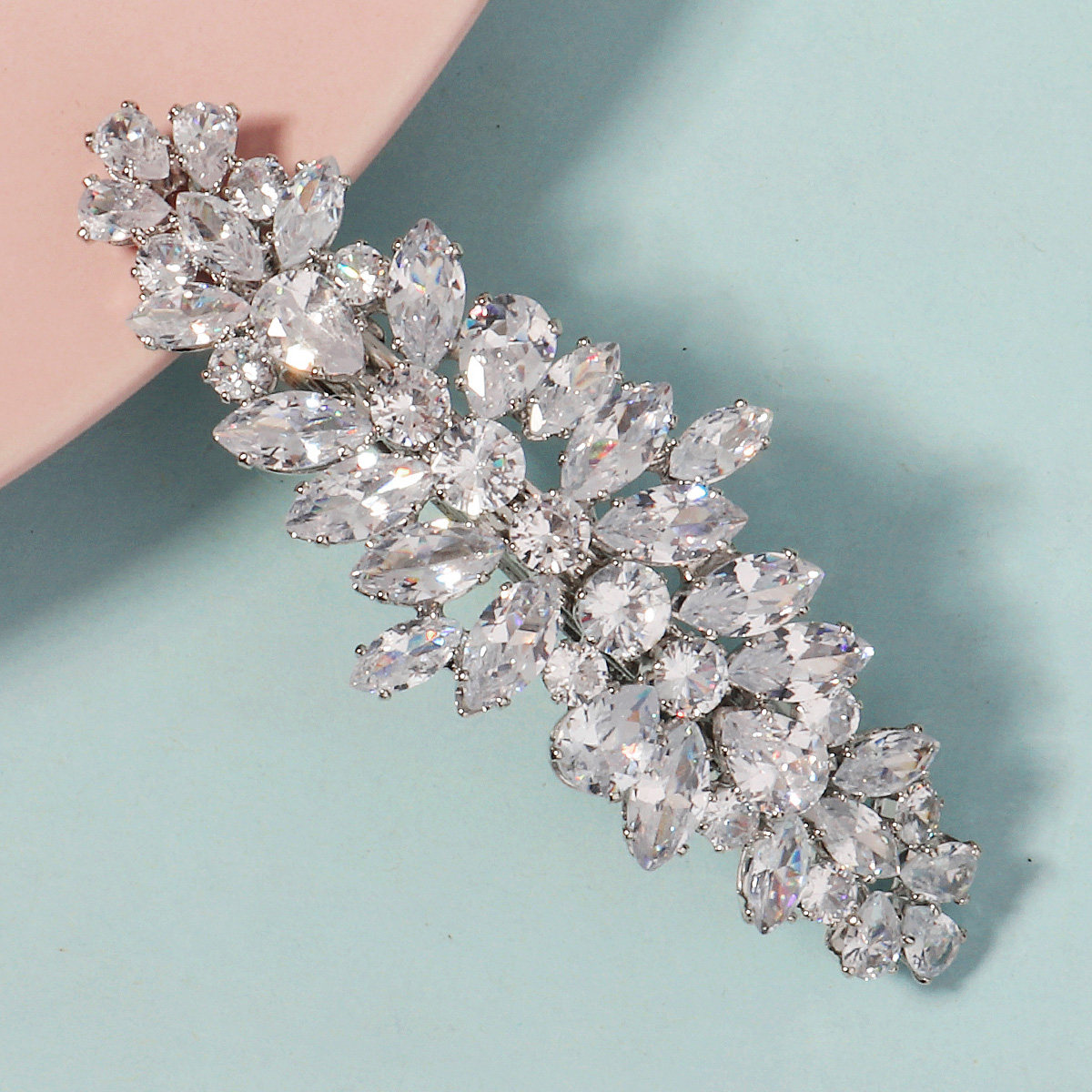 New Silver Shiny Zirconia Small Hair Clips for Women and Girls Wedding Bridal Jewelry Accessories Hairpin Headdress Headpiece