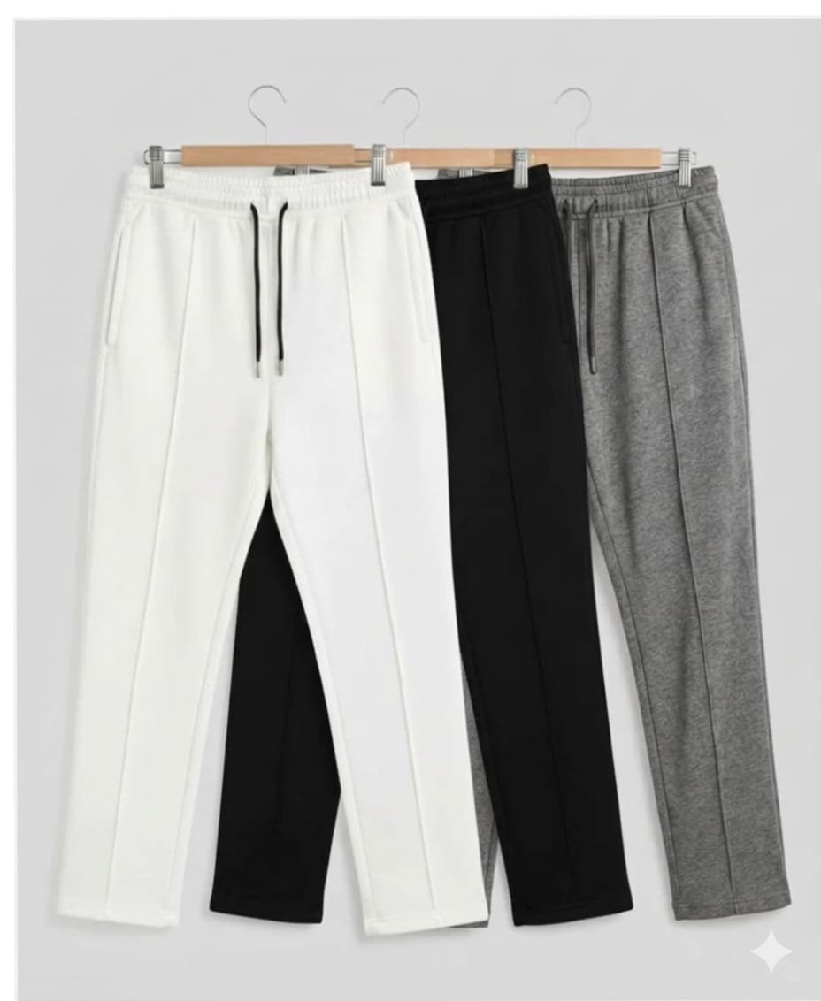 Pack of 3 Wide Leg Beggy Straight Fit Trousers