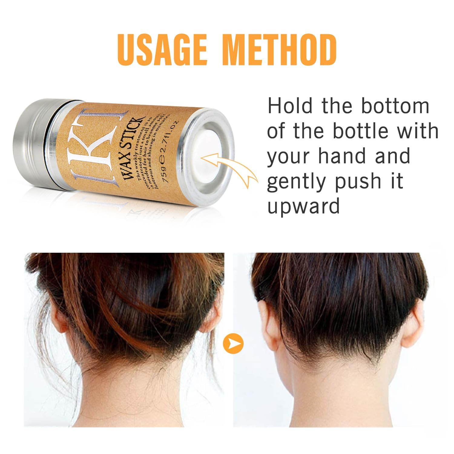 IKT Hair Wax Stick for Styling - Non-greasy Pomade for Women's Flyaways, Edge Frizz | Slick Stick for Frizzy Hair