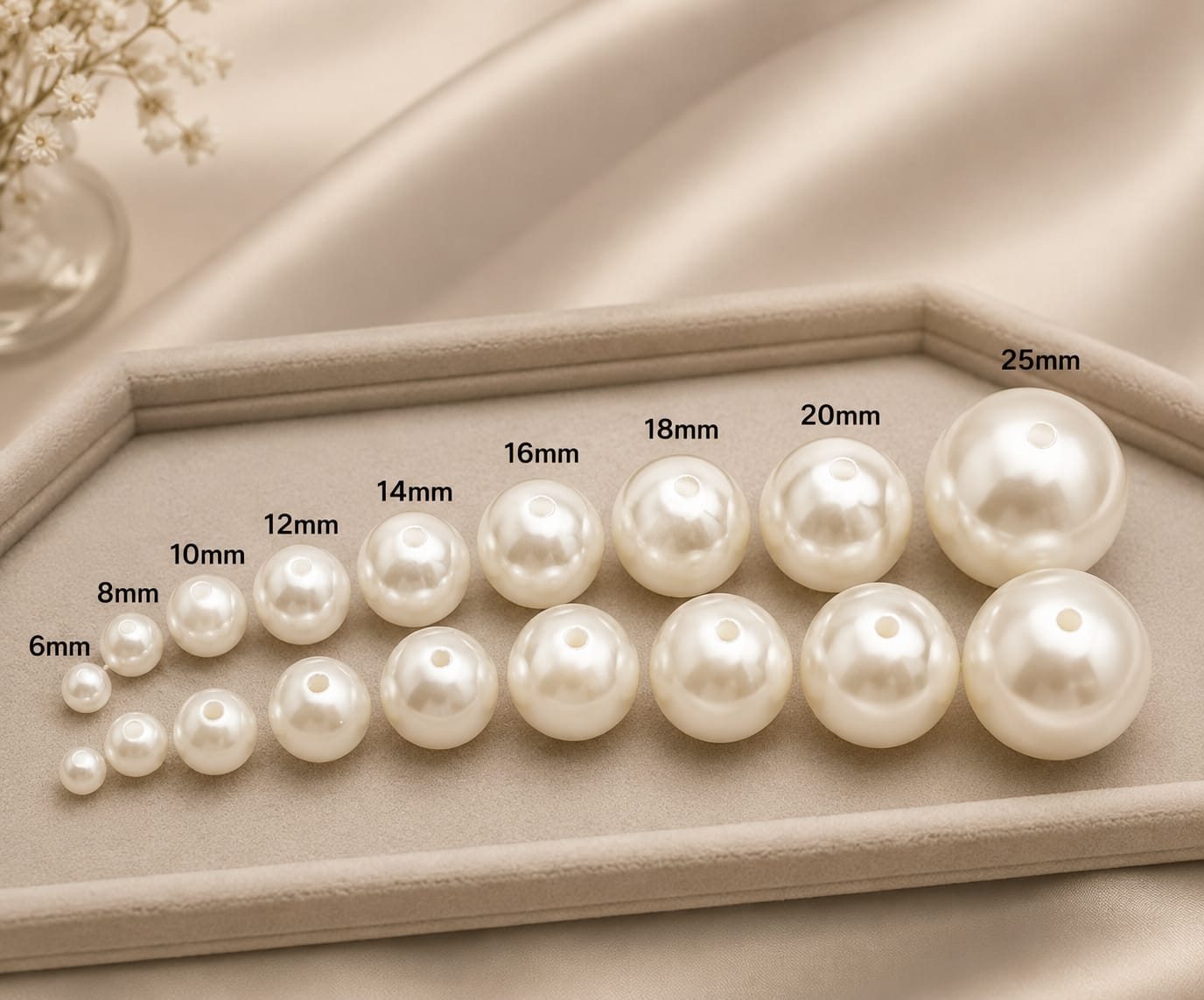 6mm/8mm/10mm/12mm/14mm/16mm Pearls in Different Sizes -