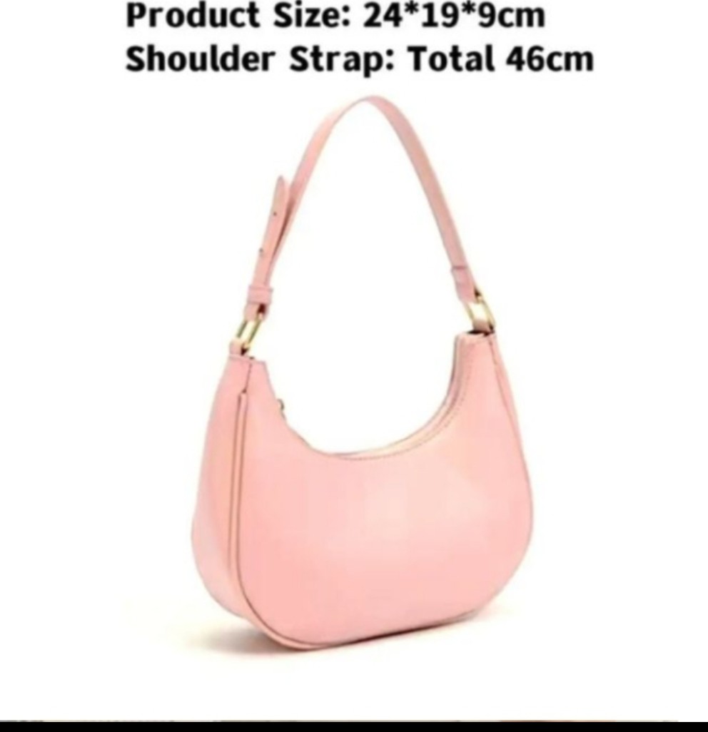 Everyday Chic Shoulder Bag Soft Faux Leather Crescent Ladies Handbag For Work  & Weekend