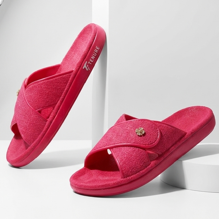 Soft & Comfortable Chappal for Women Stylish Flower Upper in Multicolor Flip Flops & Slides Wedge Sole for Women