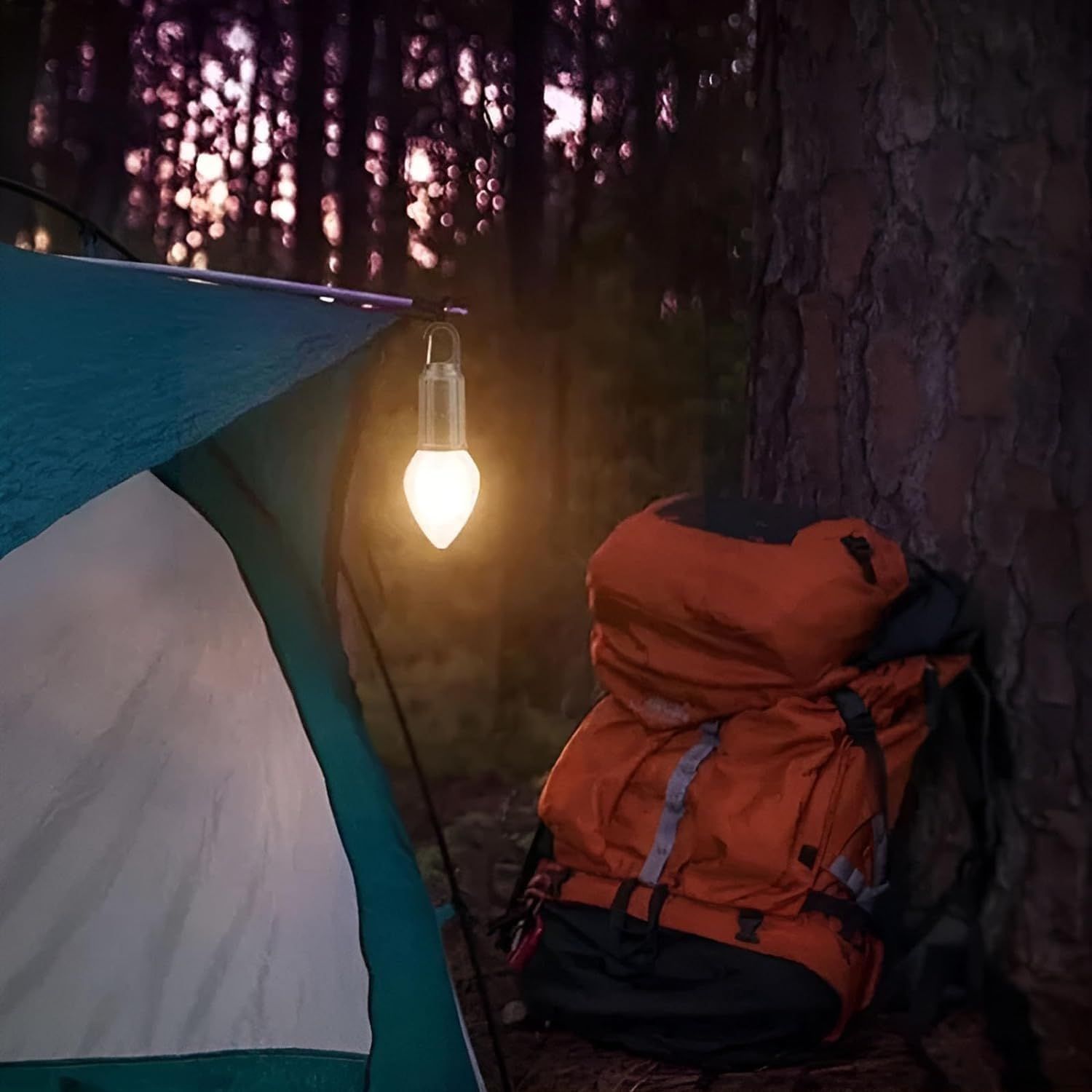Outdoor Camping Hanging Type-C Charging Retro Bulb Light, Outdoor Hanging Tent Light Bulb