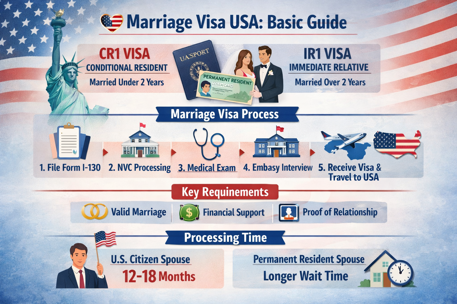 Marriage Visa USA Infographic