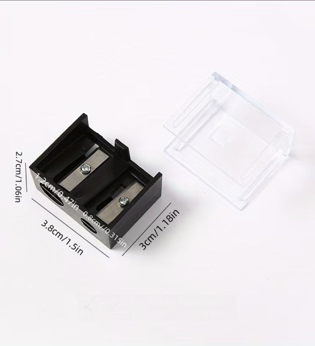 Imported Double Hole Cosmetic Pencil Sharpener for Eyeliner, Lip Liner & Makeup Pencils