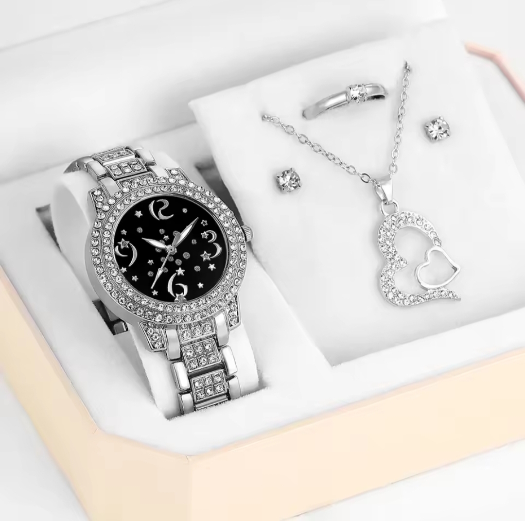 Watch - Fashion Square Watch Women Silver Watches Stainless Steel Band Quartz Wristwatches Ladies with bracelet set | Round watch | Rectangular Watch