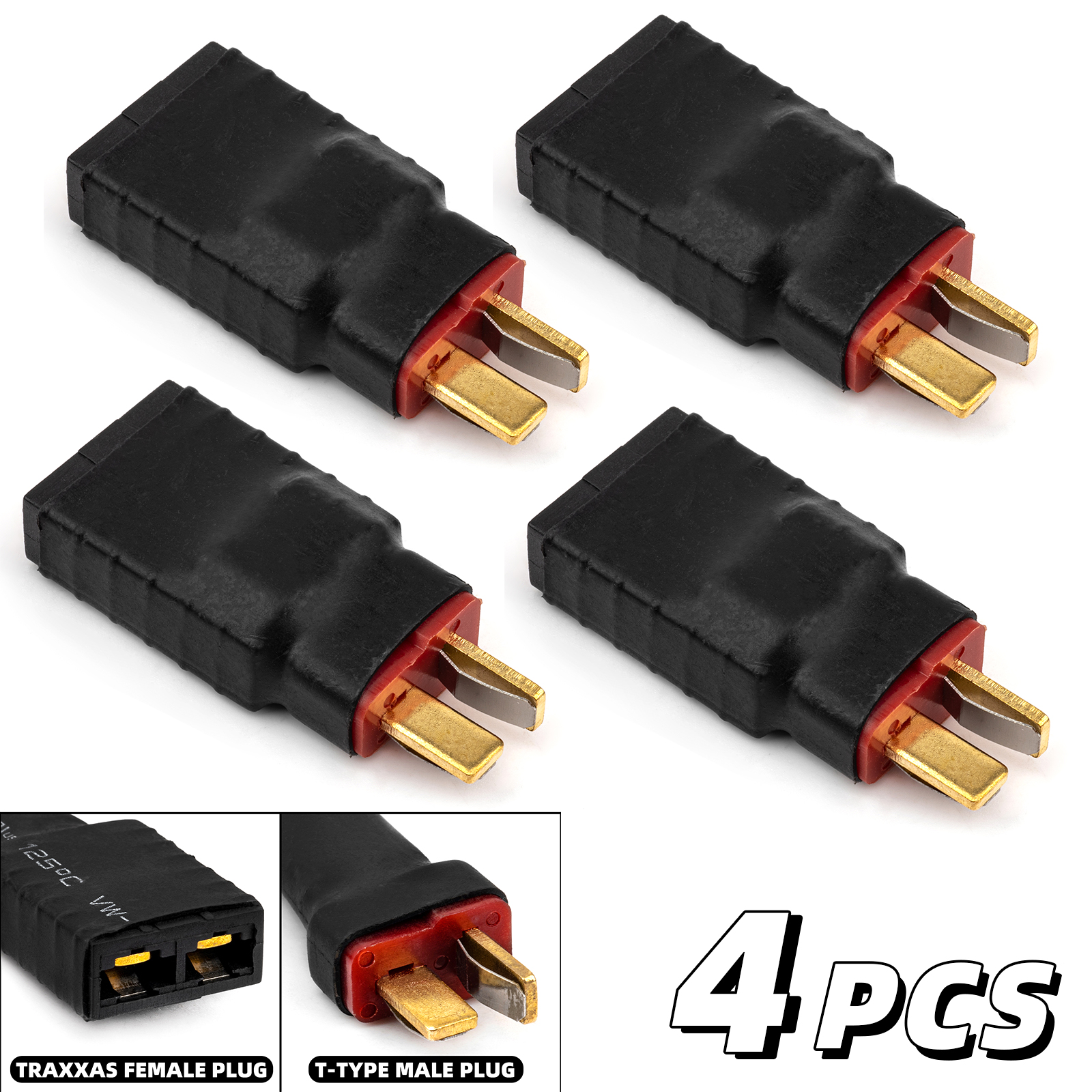 RCXAZ Battery Adapter Plug XT60 TAMIYA TRAXXAS T-TYPE Adapter DIY For RC Car Ship Helicopter Quadcopter LiPo Battery Connector