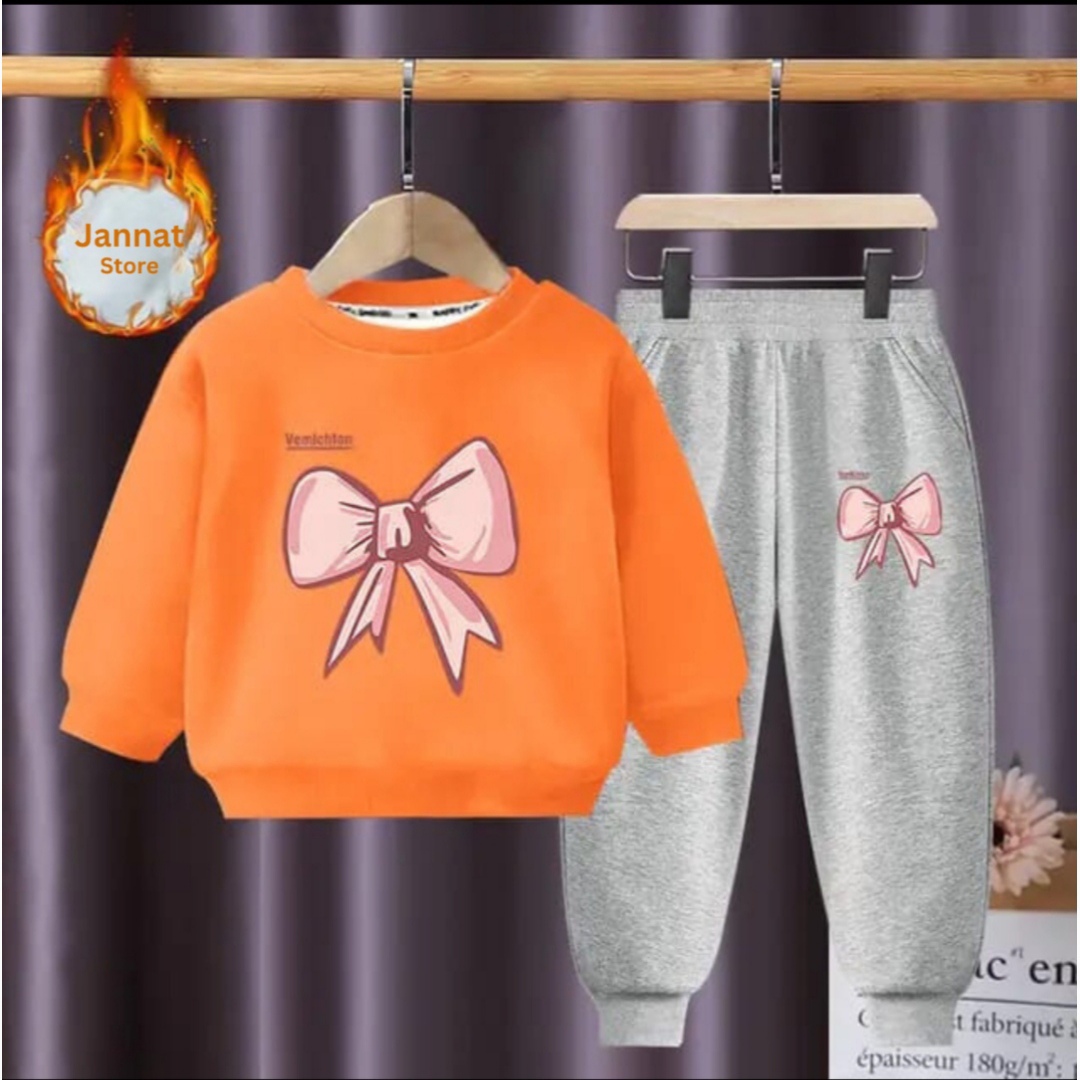 Sweatshirt And Pajama/Trousers For Kids Baby Boys And Baby Girls Imported Comfy Winter Warm Top Clothes Sets Dresses Outfit Jannat Place